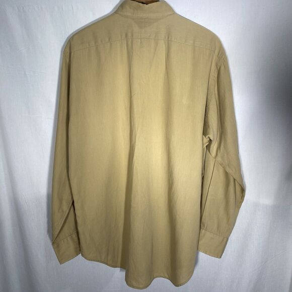 POLO RALPH LAUREN Warwick Shirt Long Sleeve Button Front Pocket Mens 15.5 M Tan - Picture 3 of 8